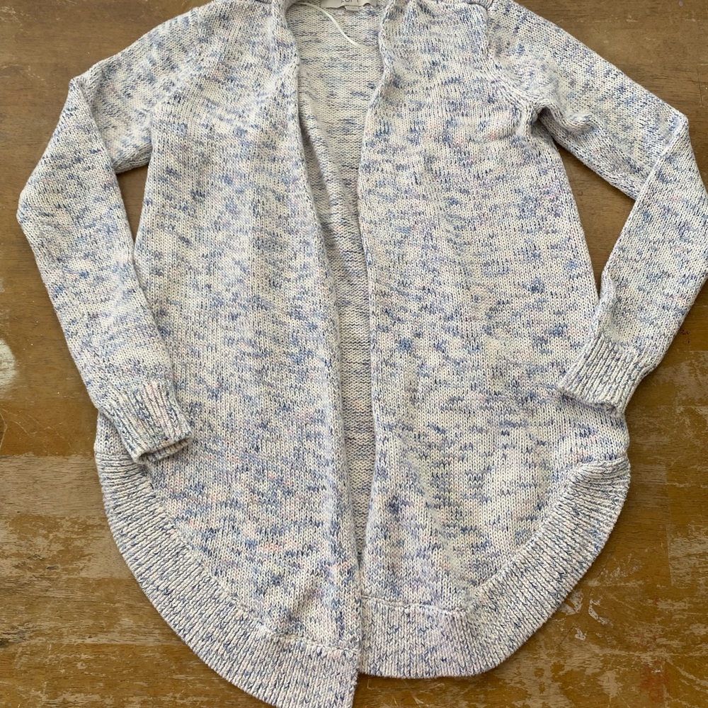 Loft Women's Speckled Open-Front Cardigan XS